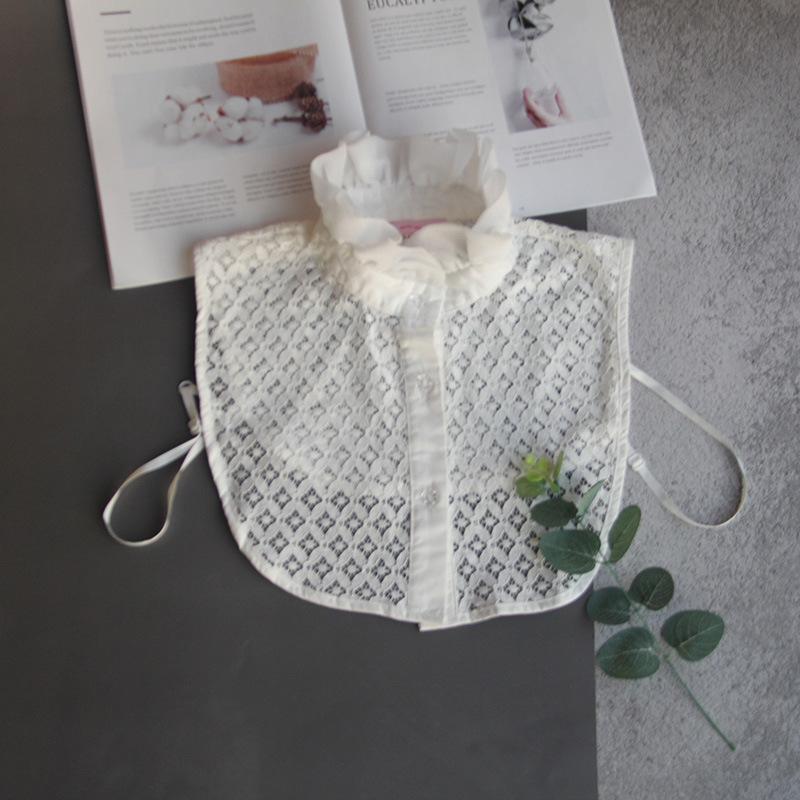 Весна и лето кружево суда однотонное универсальное кружево грибок кружево ложный воротник женский