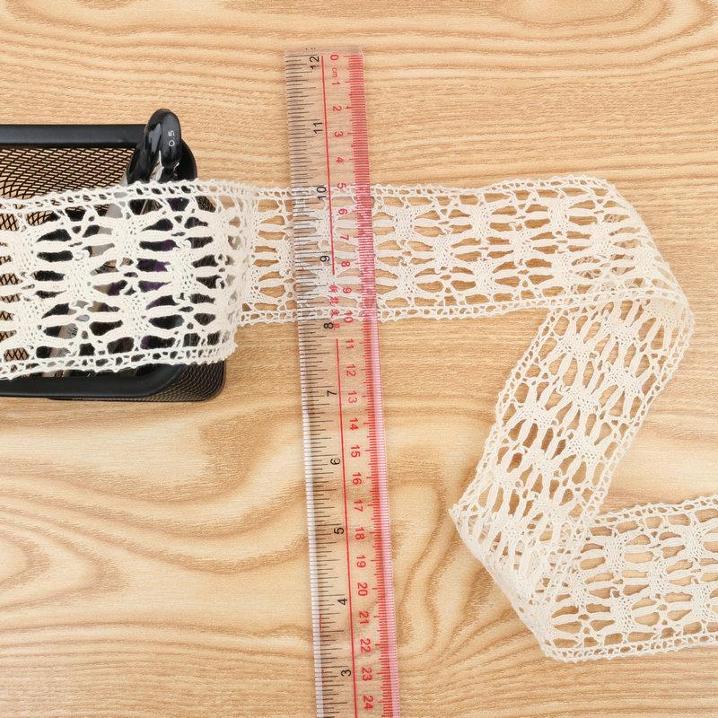 Хлопковое кружево, Мягкое украшение для одежды и мебели, 50 мм, Хлопковое кружево, Вышивка, Цветочный тип, Широкое кружево, Кружево S1291A#